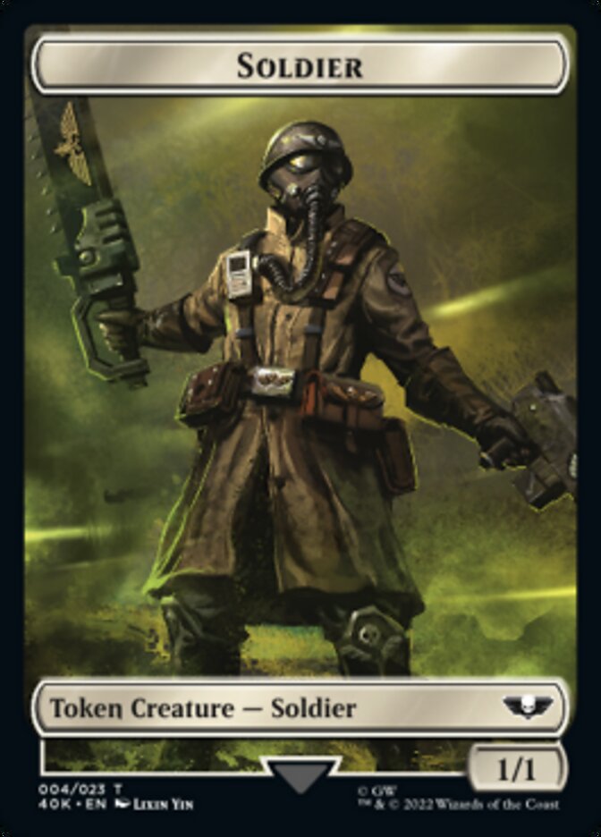 Soldier (004) // Vanguard Suppressor Double-sided Token (Surge Foil) [Universes Beyond: Warhammer 40,000 Tokens] | Tabernacle Games