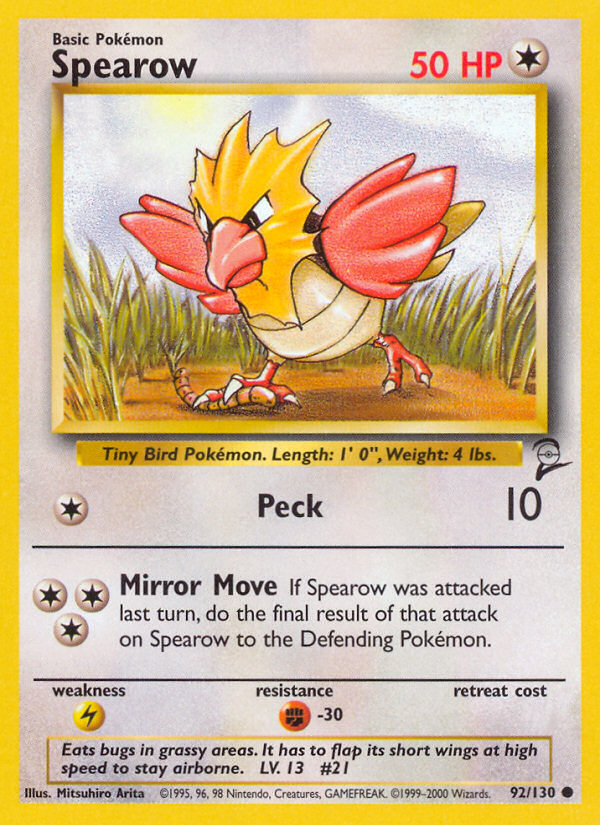 Spearow (92/130) [Base Set 2] | Tabernacle Games