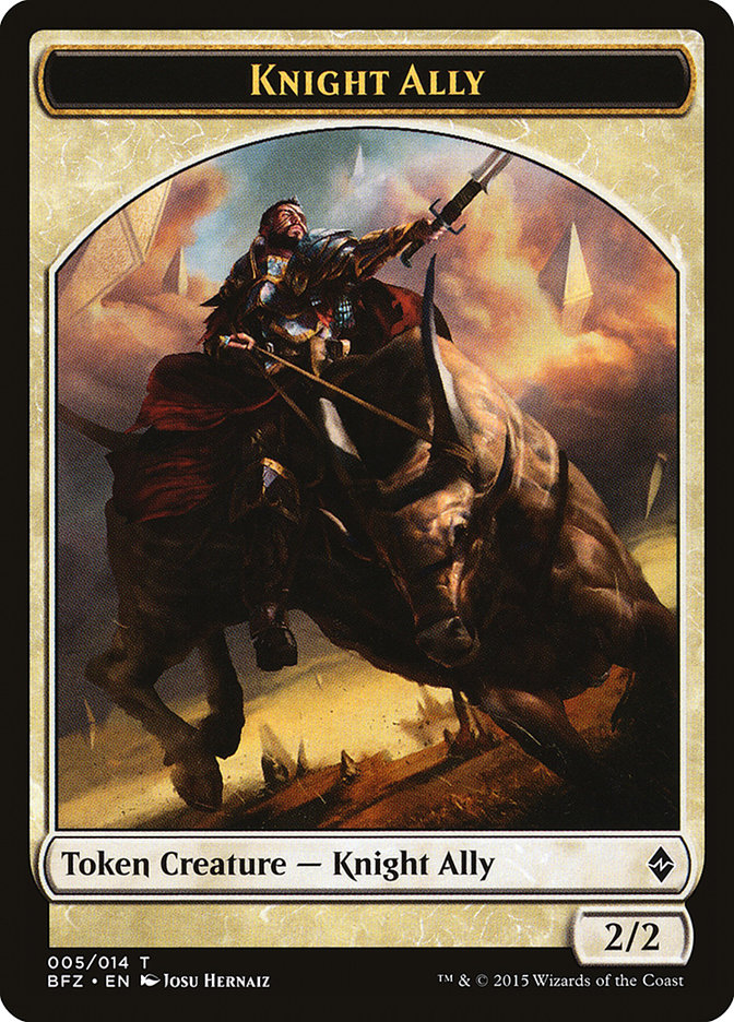 Knight Ally [Battle for Zendikar Tokens] | Tabernacle Games