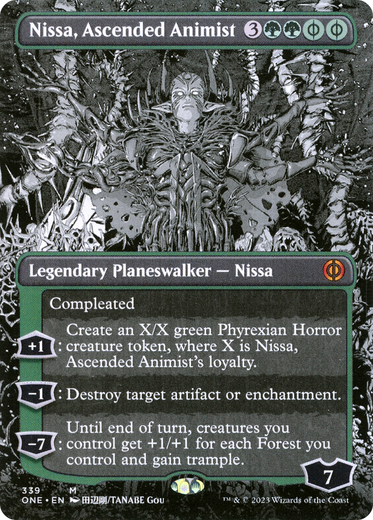 Nissa, Ascended Animist (Borderless Manga) [Phyrexia: All Will Be One] | Tabernacle Games