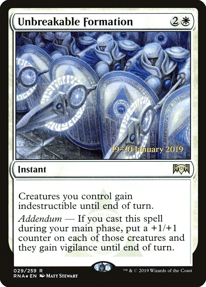 Unbreakable Formation [Ravnica Allegiance Prerelease Promos] | Tabernacle Games