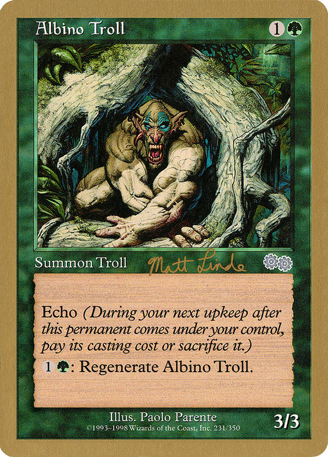 Albino Troll (Matt Linde) [World Championship Decks 1999] | Tabernacle Games