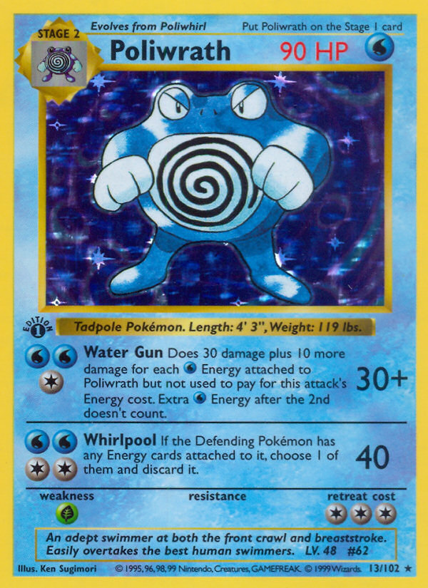 Poliwrath (13/102) (Shadowless) [Base Set 1st Edition] | Tabernacle Games