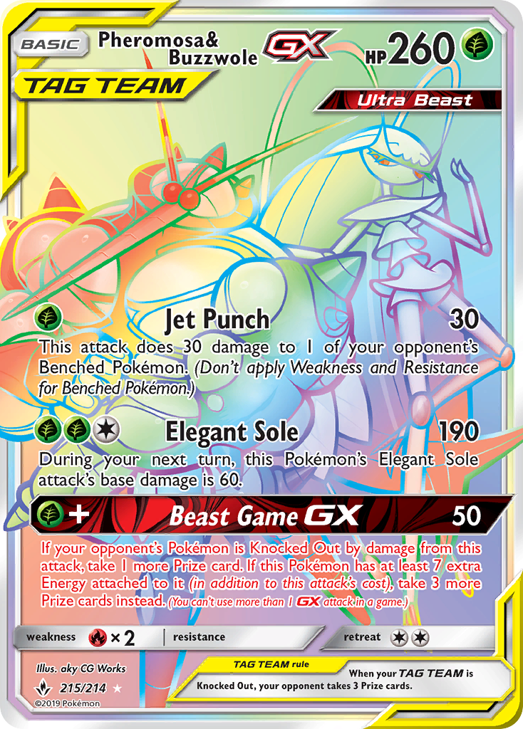 Pheromosa & Buzzwole GX (215/214) [Sun & Moon: Unbroken Bonds] | Tabernacle Games