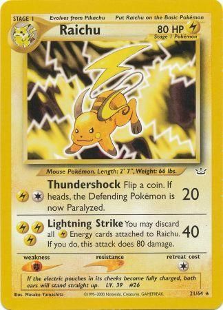 Raichu (21/64) [Neo Revelation Unlimited] | Tabernacle Games