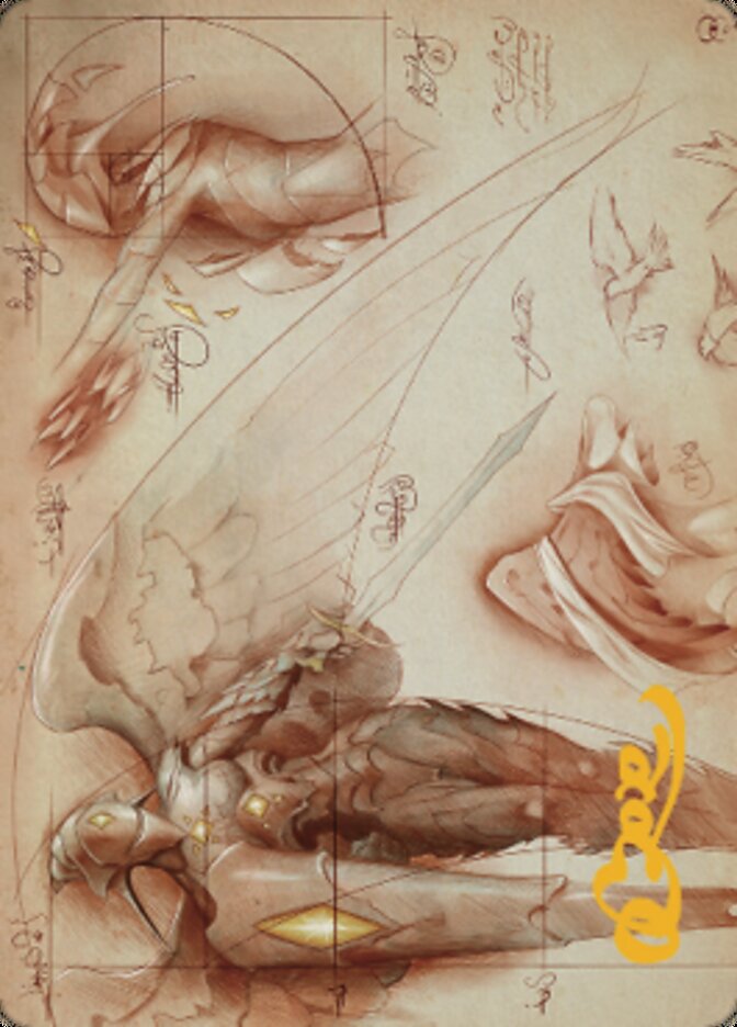 Platinum Angel Art Card (Gold-Stamped Signature) [The Brothers' War Art Series] | Tabernacle Games