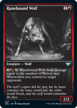 Runebound Wolf [Innistrad: Double Feature] | Tabernacle Games