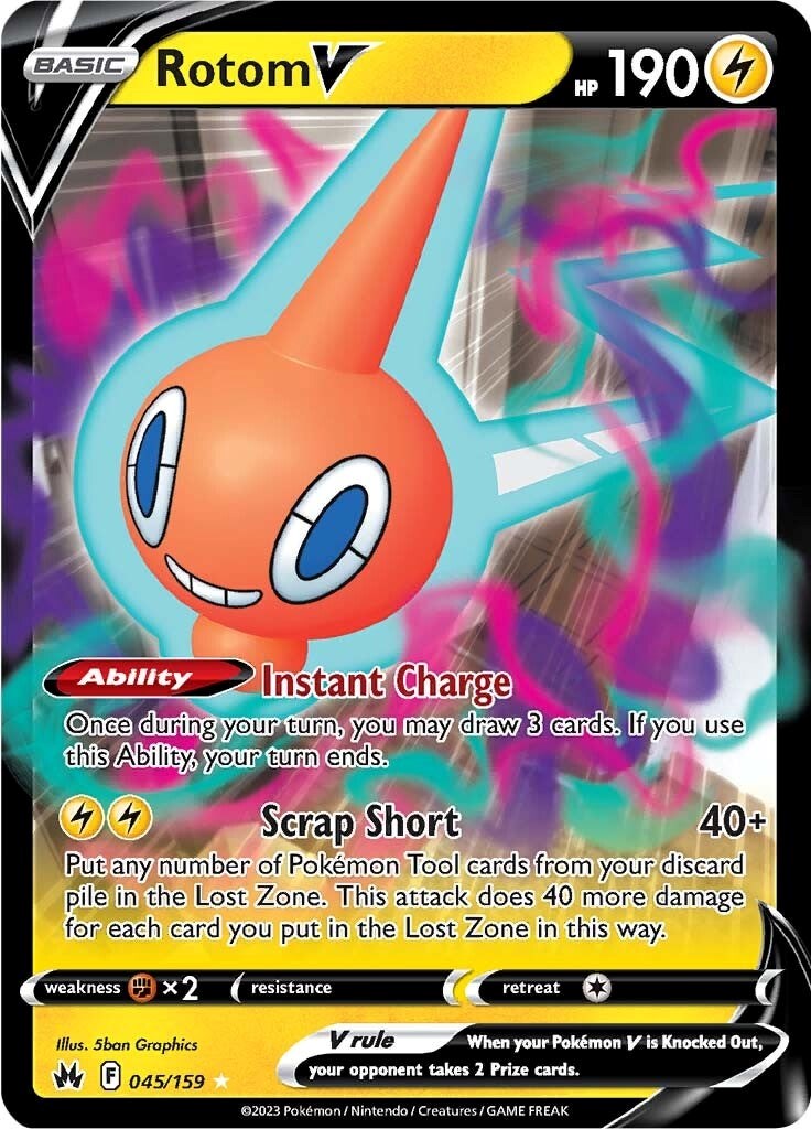 Rotom V (045/159) [Sword & Shield: Crown Zenith] | Tabernacle Games