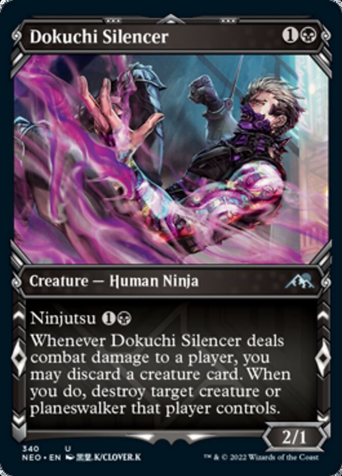 Dokuchi Silencer (Showcase Ninja) [Kamigawa: Neon Dynasty] | Tabernacle Games
