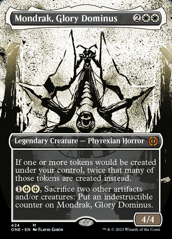 Mondrak, Glory Dominus (Borderless Ichor Step-and-Compleat Foil) [Phyrexia: All Will Be One] | Tabernacle Games