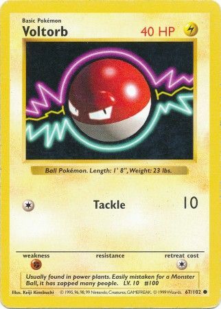 Voltorb (67/102) [Base Set Shadowless Unlimited] | Tabernacle Games