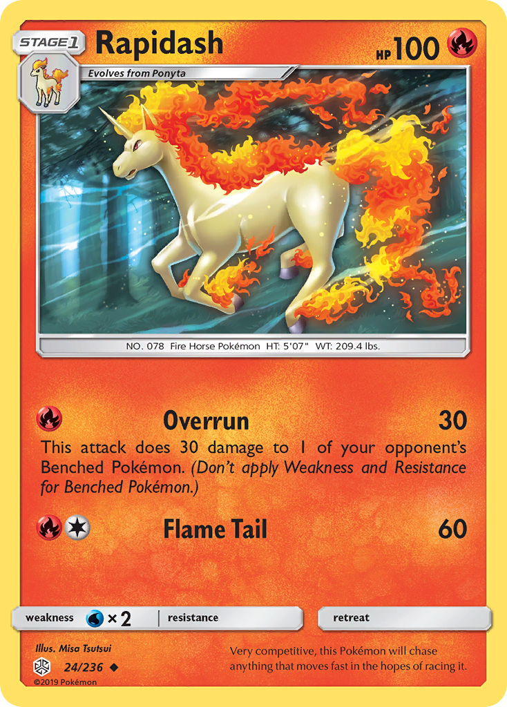 Rapidash (24/236) [Sun & Moon: Cosmic Eclipse] | Tabernacle Games