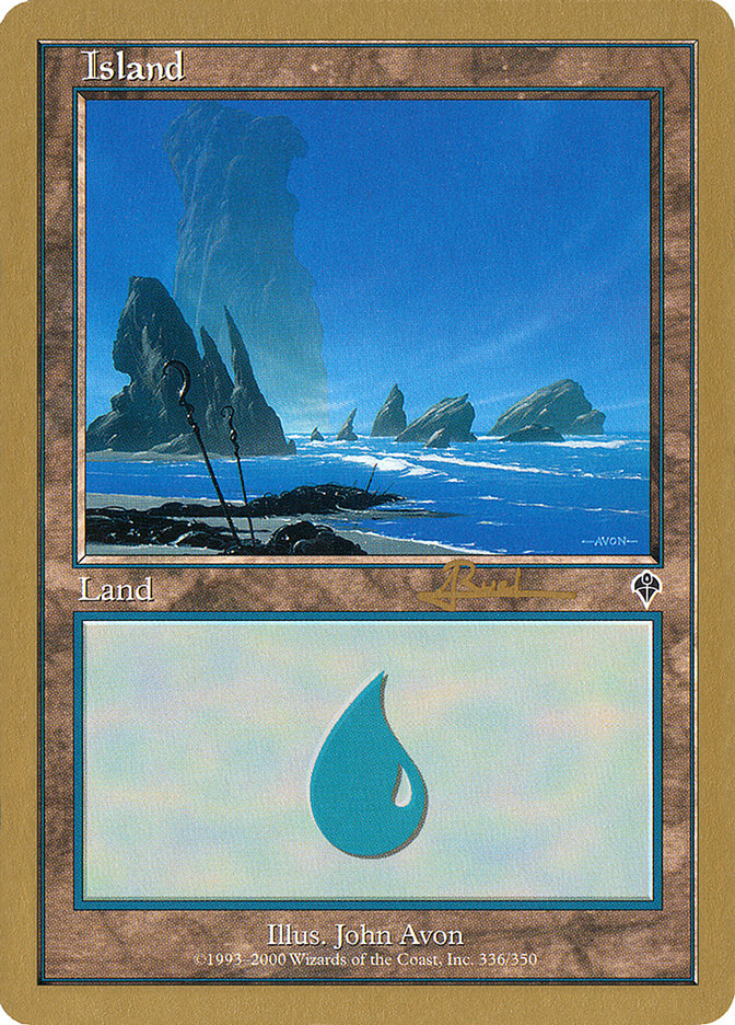 Island (ar336) (Antoine Ruel) [World Championship Decks 2001] | Tabernacle Games