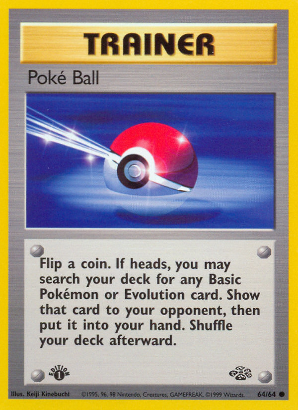 Poke Ball (64/64) [Jungle 1st Edition] | Tabernacle Games