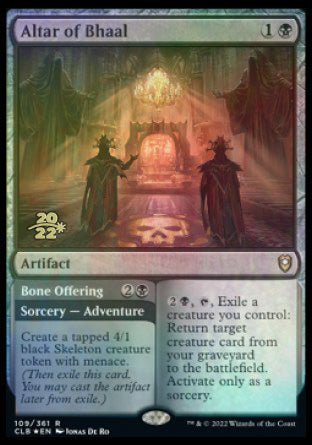 Altar of Bhaal // Bone Offering [Commander Legends: Battle for Baldur's Gate Prerelease Promos] | Tabernacle Games