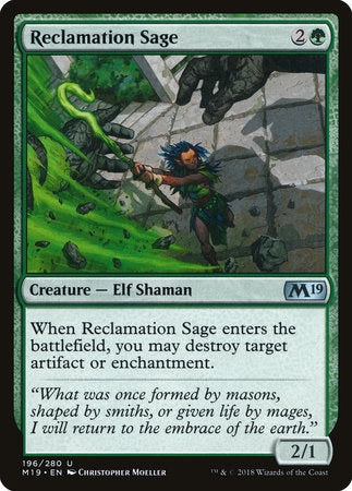Reclamation Sage [Core Set 2019] | Tabernacle Games
