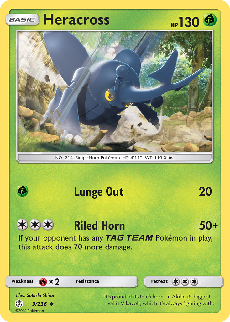 Heracross (9/236) [Sun & Moon: Cosmic Eclipse] | Tabernacle Games