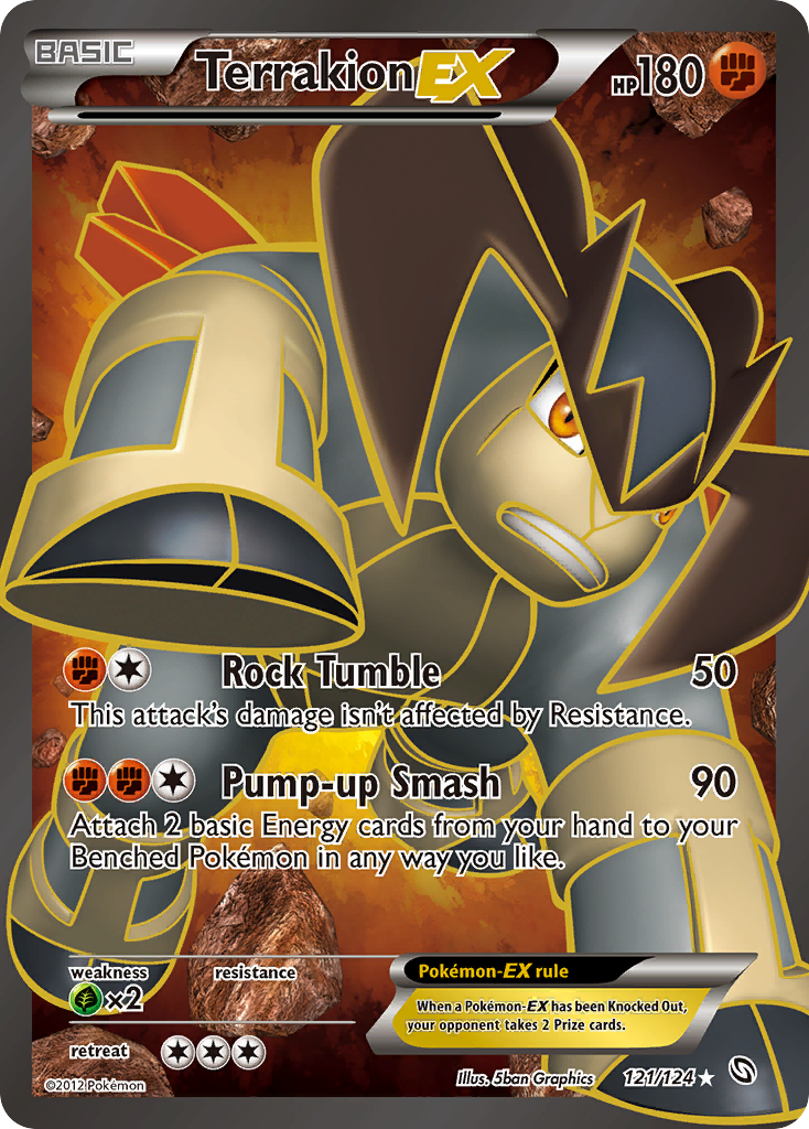 Terrakion EX (121/124) [Black & White: Dragons Exalted] | Tabernacle Games