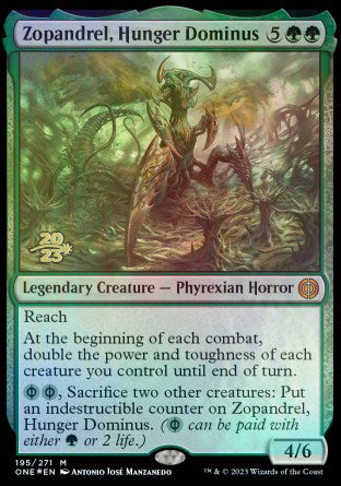 Zopandrel, Hunger Dominus [Phyrexia: All Will Be One Prerelease Promos] | Tabernacle Games