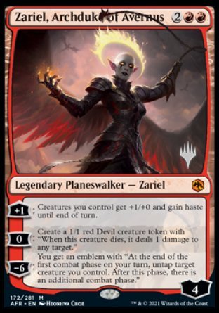 Zariel, Archduke of Avernus (Promo Pack) [Dungeons & Dragons: Adventures in the Forgotten Realms Promos] | Tabernacle Games