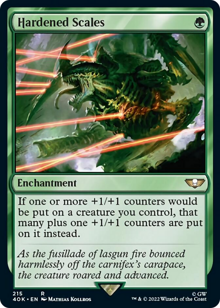 Hardened Scales (Surge Foil) [Universes Beyond: Warhammer 40,000] | Tabernacle Games