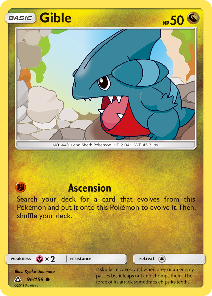 Gible (96/156) [Sun & Moon: Ultra Prism] | Tabernacle Games