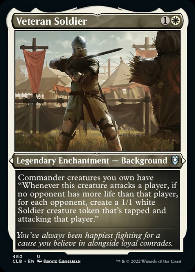 Veteran Soldier (Foil Etched) [Commander Legends: Battle for Baldur's Gate] | Tabernacle Games