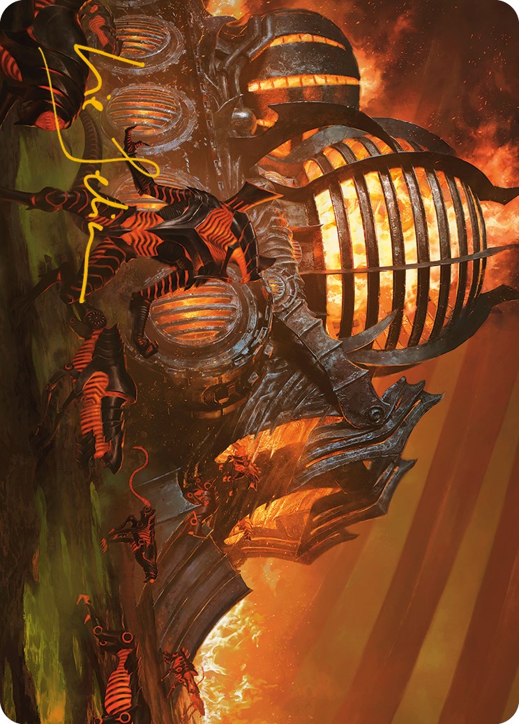 Urabrask's Forge Art Card (Gold-Stamped Signature) [Phyrexia: All Will Be One Art Series] | Tabernacle Games