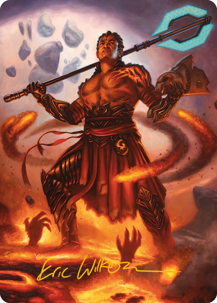 Koth, Fire of Resistance Art Card (Gold-Stamped Signature) [Phyrexia: All Will Be One Art Series] | Tabernacle Games