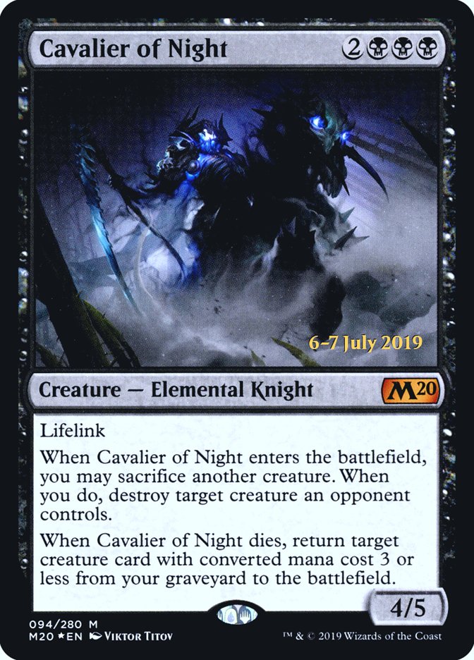 Cavalier of Night  [Core Set 2020 Prerelease Promos] | Tabernacle Games