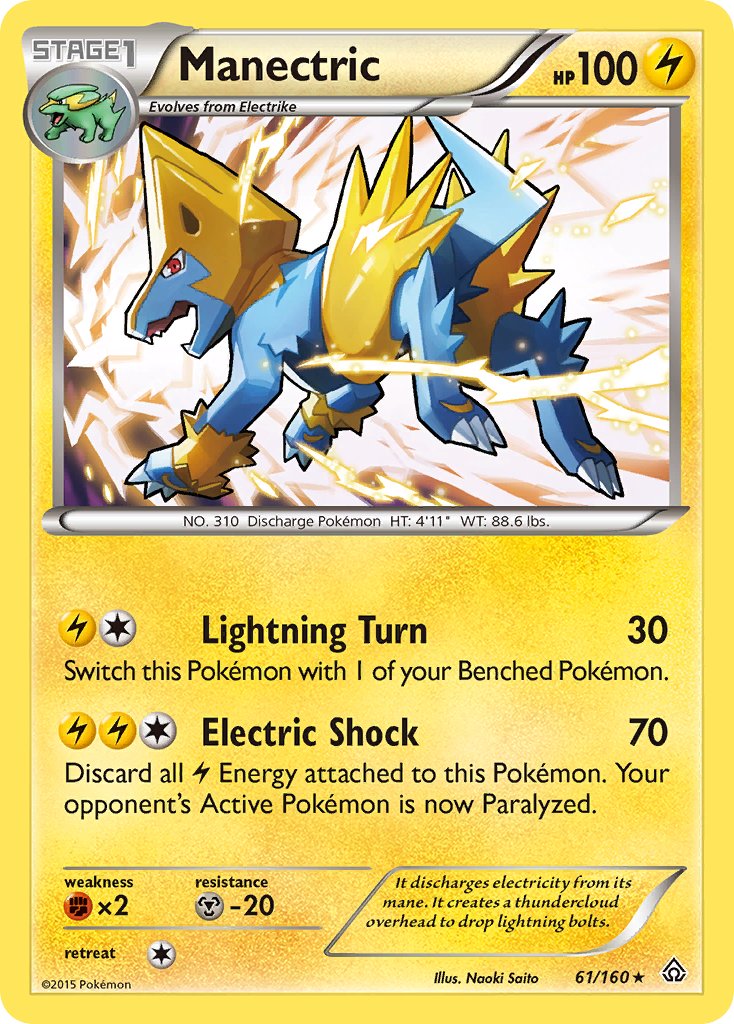 Manectric (61/160) (Theme Deck Exclusive) [XY: Primal Clash] | Tabernacle Games