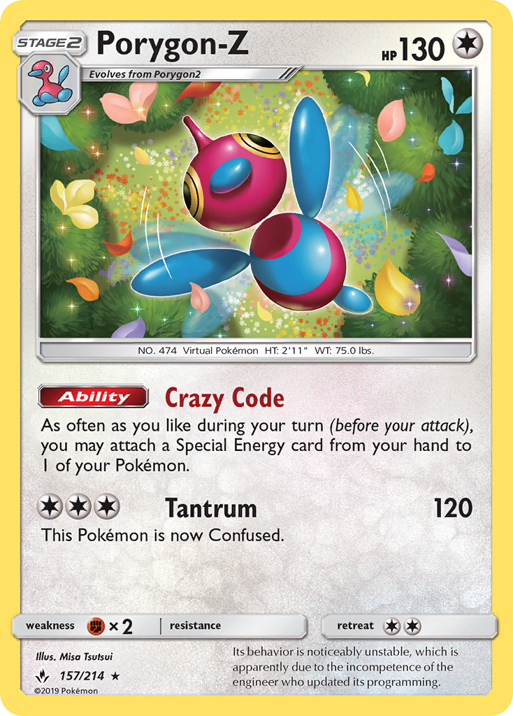 Porygon-Z (157/214) [Sun & Moon: Unbroken Bonds] | Tabernacle Games