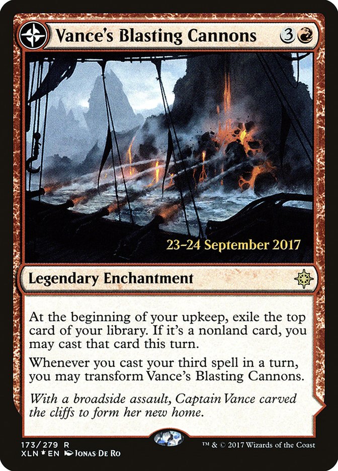 Vance's Blasting Cannons // Spitfire Bastion  [Ixalan Prerelease Promos] | Tabernacle Games