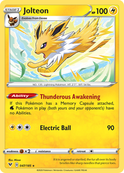 Jolteon (047/185) [Sword & Shield: Vivid Voltage] | Tabernacle Games