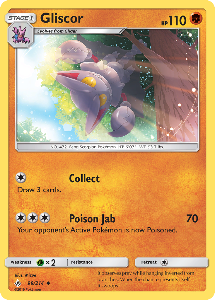 Gliscor (99/214) [Sun & Moon: Unbroken Bonds] | Tabernacle Games