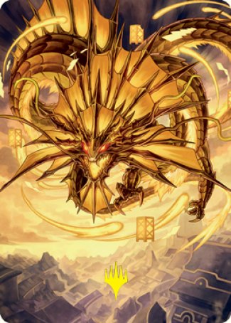 Ao, the Dawn Sky 2 Art Card (Gold-Stamped Signature) [Kamigawa: Neon Dynasty Art Series] | Tabernacle Games