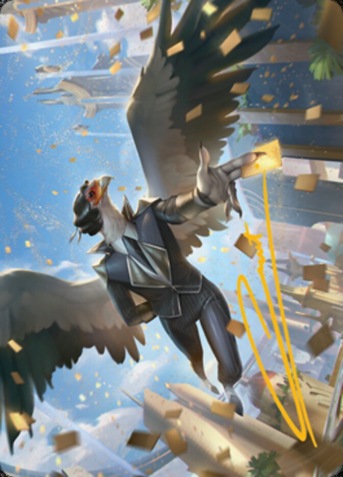 Skyboon Evangelist Art Card (Gold-Stamped Signature) [Streets of New Capenna Art Series] | Tabernacle Games