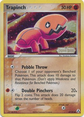 Trapinch (67/92) (Stamped) [EX: Legend Maker] | Tabernacle Games