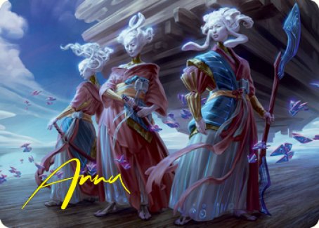 Guardians of Oboro Art Card (Gold-Stamped Signature) [Kamigawa: Neon Dynasty Art Series] | Tabernacle Games