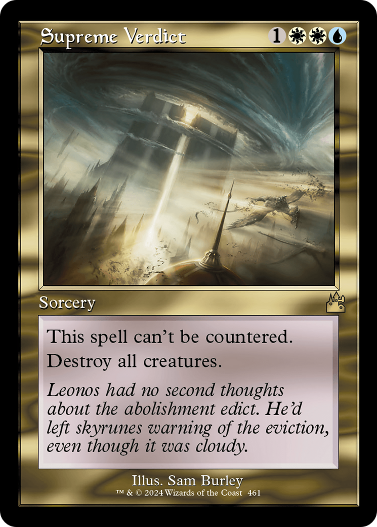 Supreme Verdict (Retro Frame) [Ravnica Remastered] | Tabernacle Games