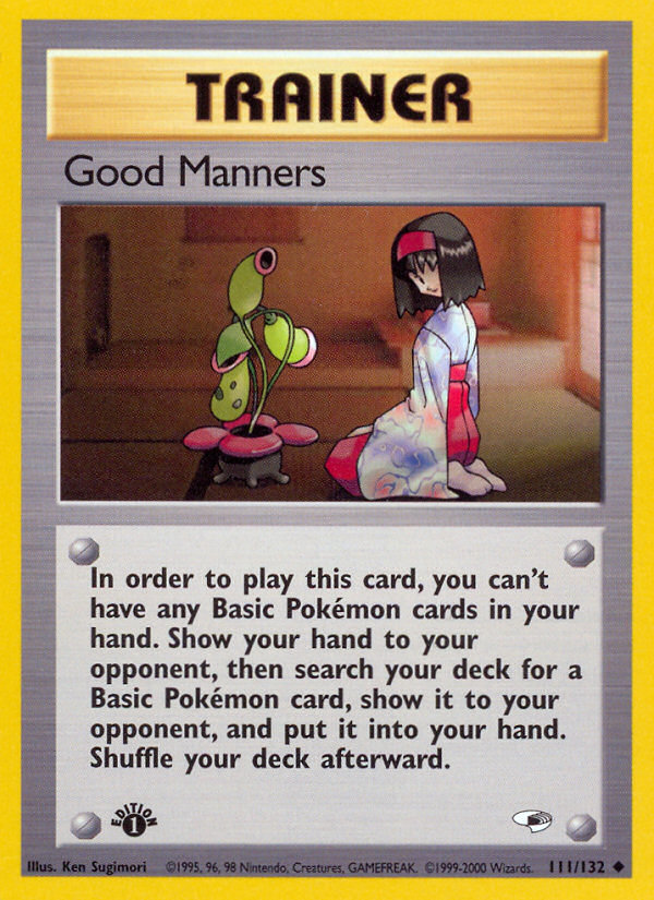 Good Manners (111/132) [Gym Heroes 1st Edition] | Tabernacle Games