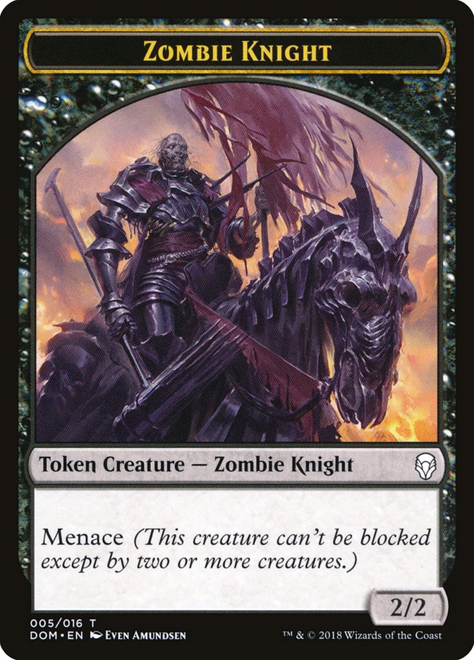 Zombie Knight [Dominaria Tokens] | Tabernacle Games