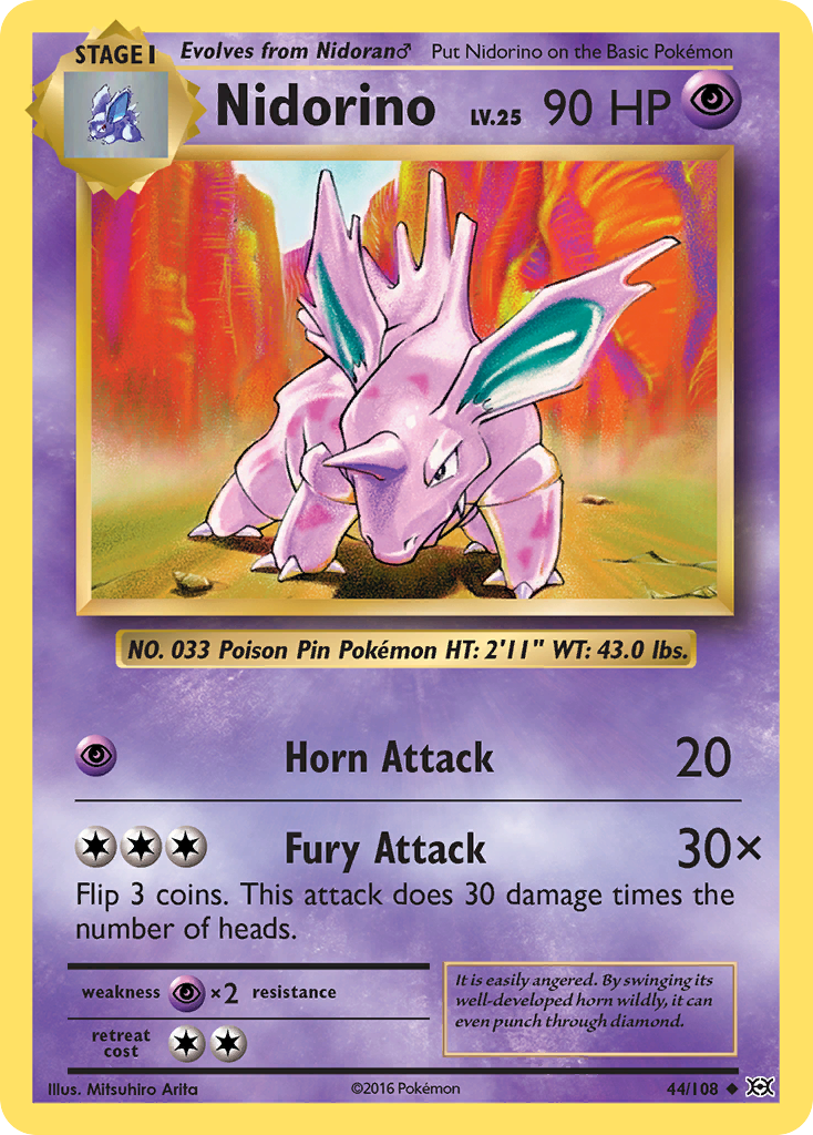 Nidorino (44/108) [XY: Evolutions] | Tabernacle Games