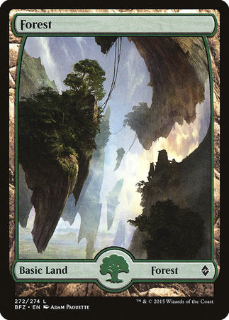 Forest (272) - Full Art [Battle for Zendikar] | Tabernacle Games