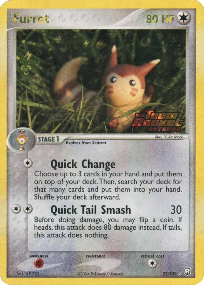 Furret (22/109) (Stamped) [EX: Team Rocket Returns] | Tabernacle Games