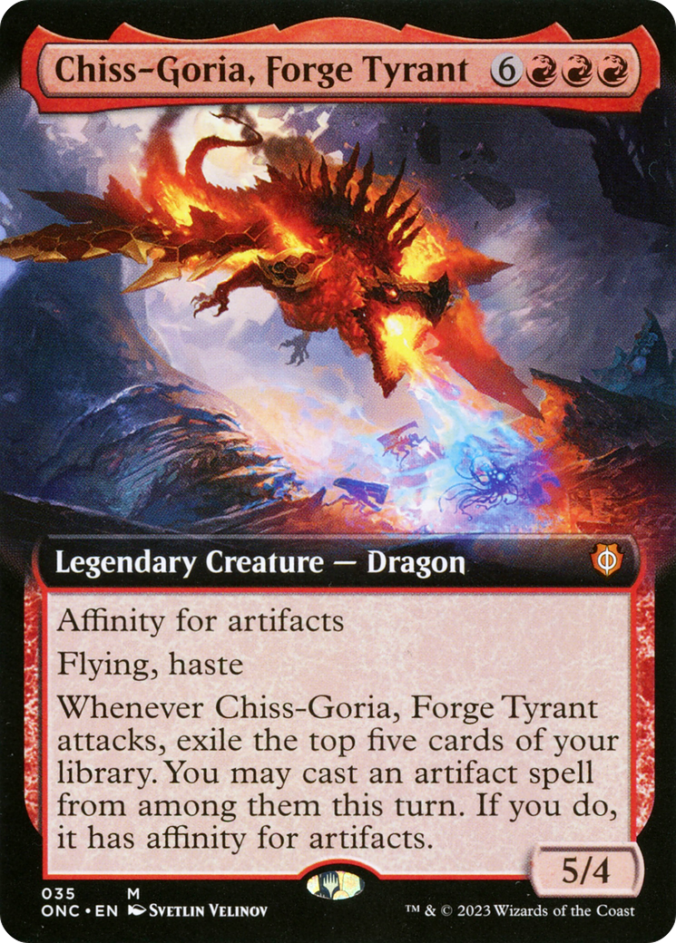 Chiss-Goria, Forge Tyrant (Extended Art) [Phyrexia: All Will Be One Commander] | Tabernacle Games