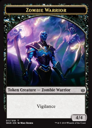Zombie Warrior Token [War of the Spark Tokens] | Tabernacle Games