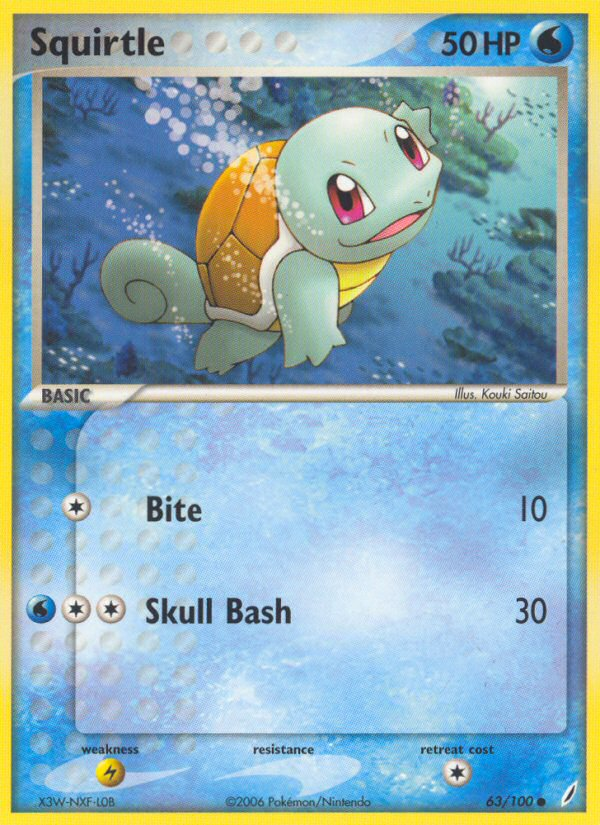 Squirtle (63/100) [EX: Crystal Guardians] | Tabernacle Games