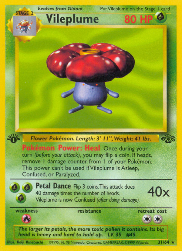 Vileplume (31/64) [Jungle 1st Edition] | Tabernacle Games