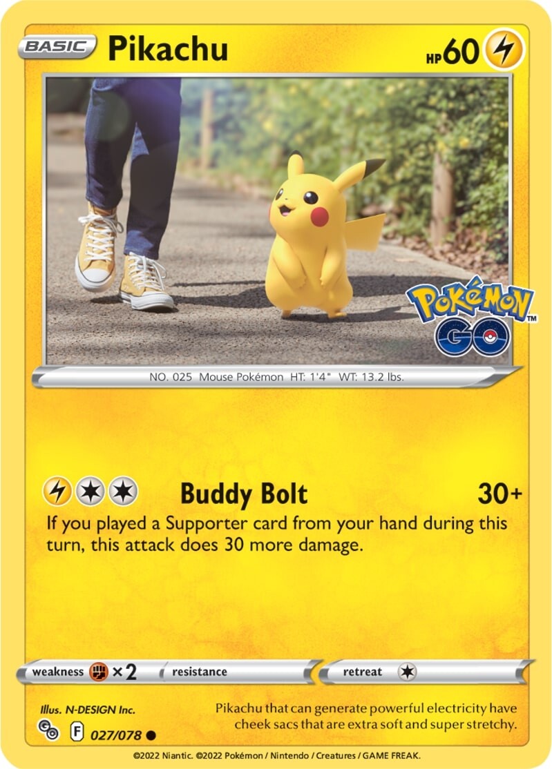 Pikachu (027/078) [Pokémon GO] | Tabernacle Games